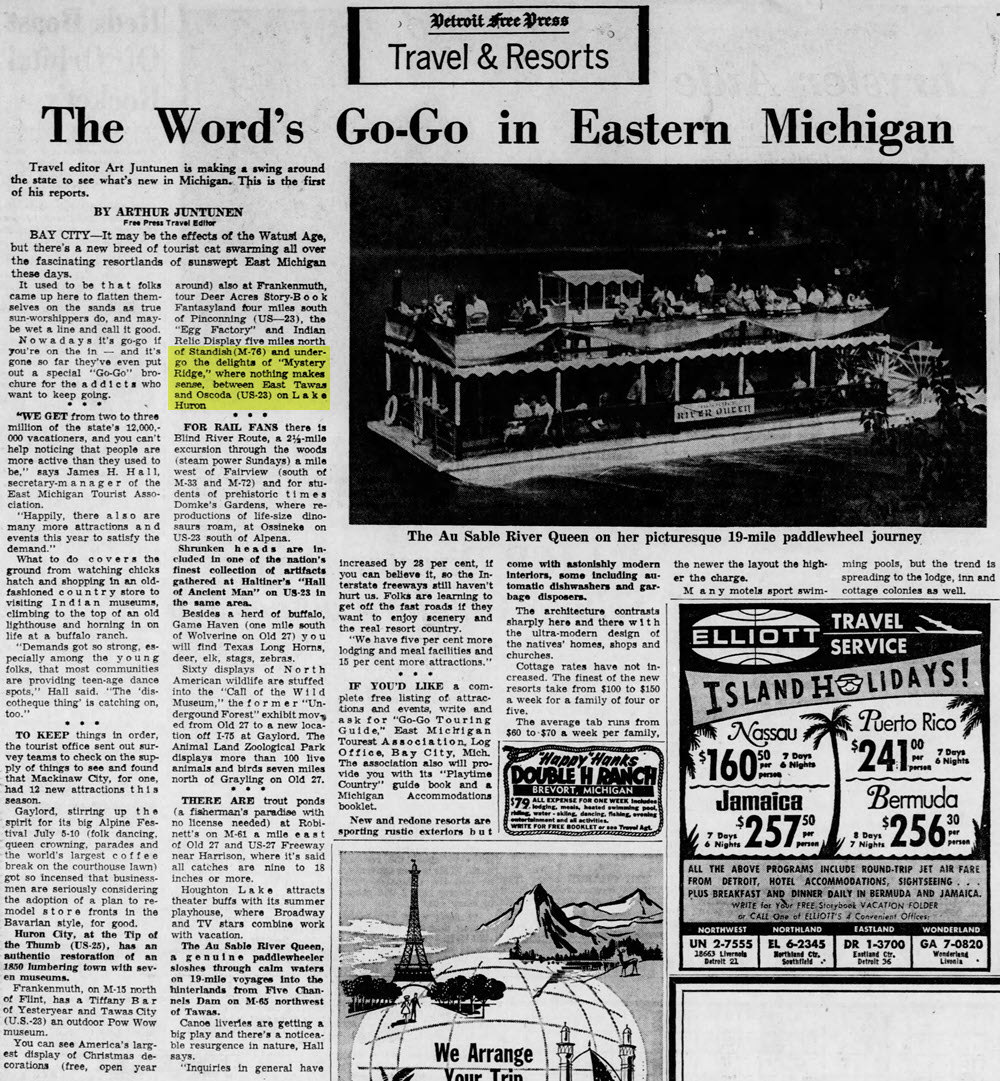 Mystery Ridge - Sun Jul 4 1965 Article (newer photo)